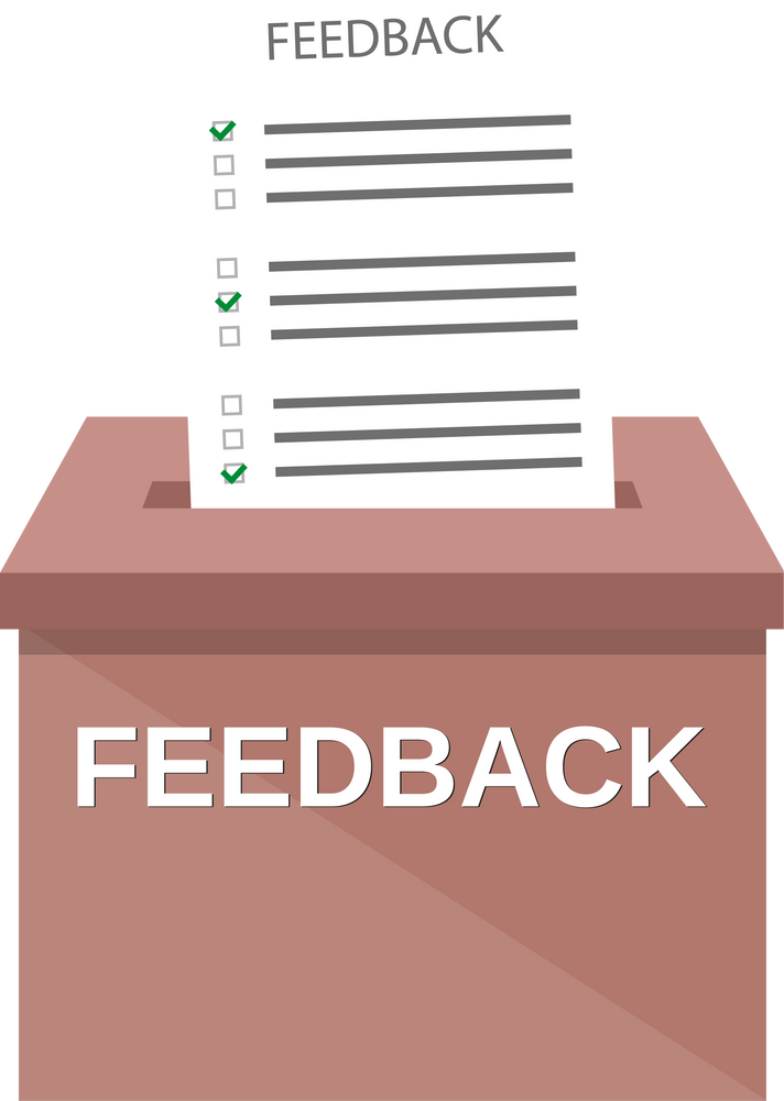 Feedback Form Paper in Feedback Box